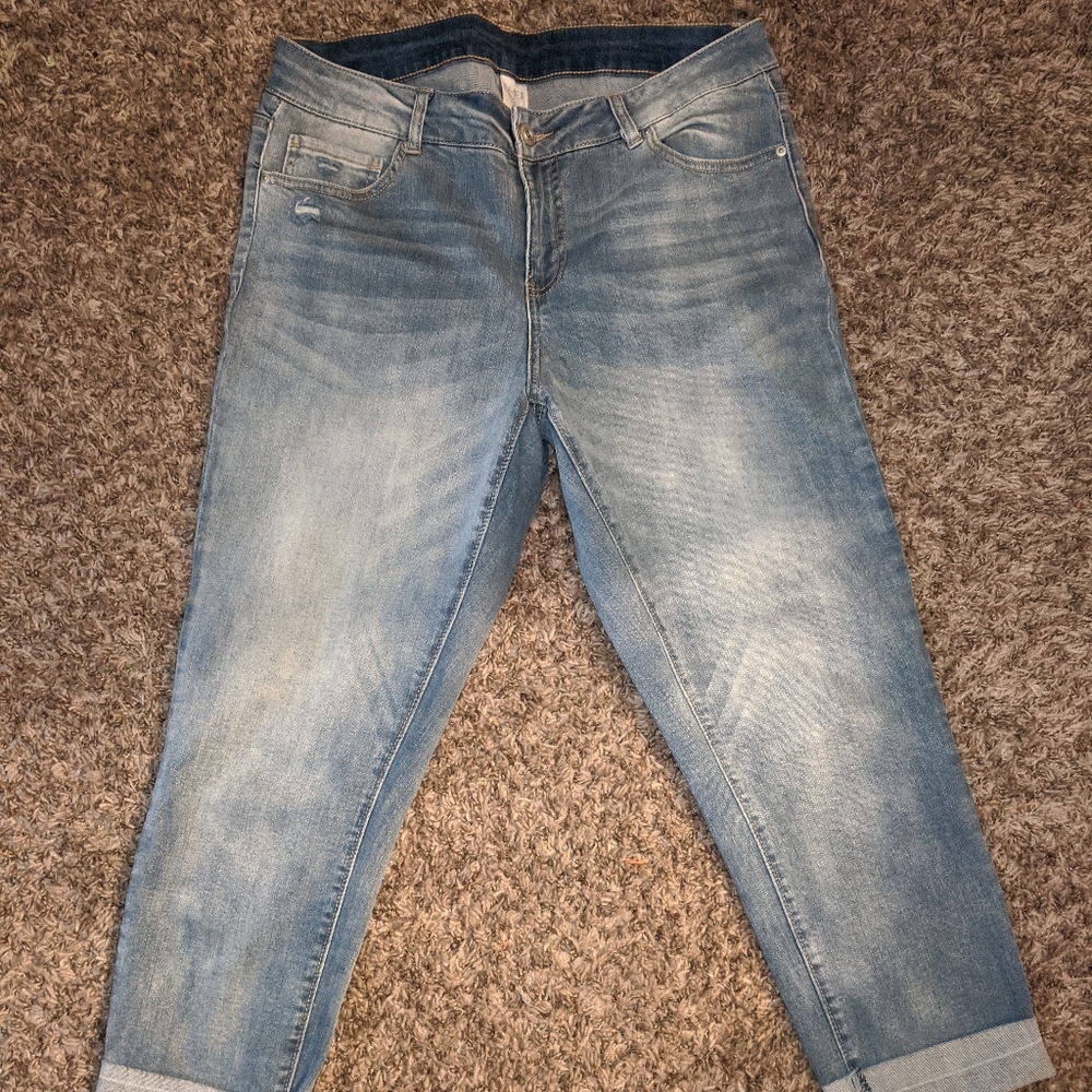 Cropped Jeans (Time & Tru) Sz14